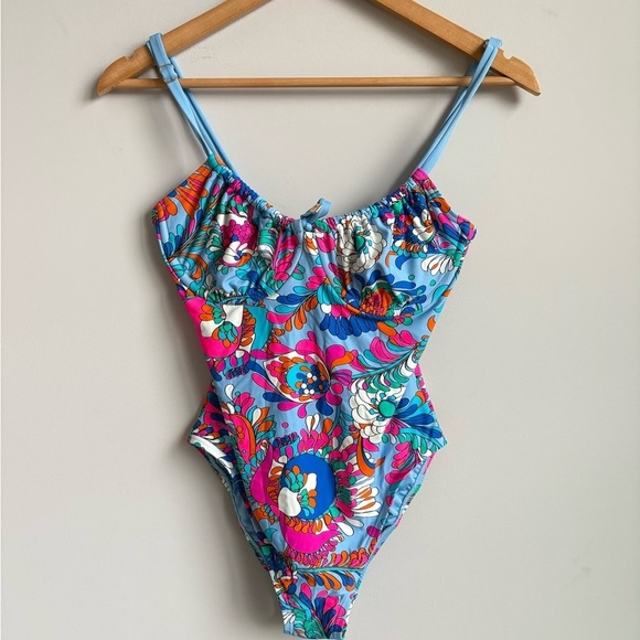 Kate Spade New York Swimsuit One Piece Tie Front  Swimsuit MEDIUM NWOT - Picture 3 of 6